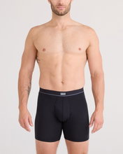SAXX Boxershorts Essential Cotton Boxer Brief Fly schwarz/schwarz Herren - 3 Stück